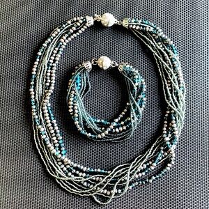 Premier Designs Seaside Necklace Bracelet Set